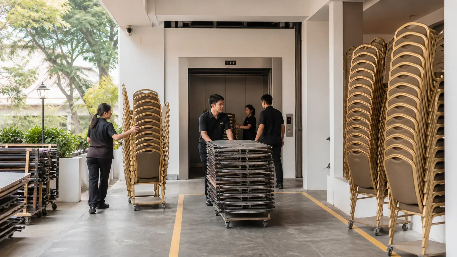 Malaysia location guides — event furniture arranged and centred for an event setup