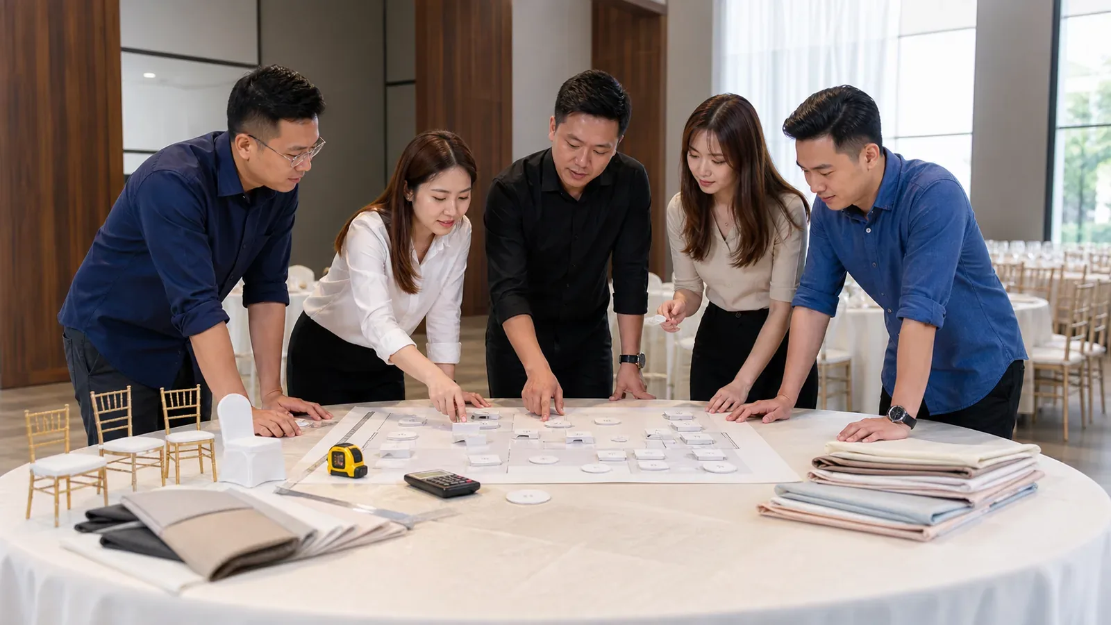 Free event planning tools — event furniture arranged and centred for an event setup